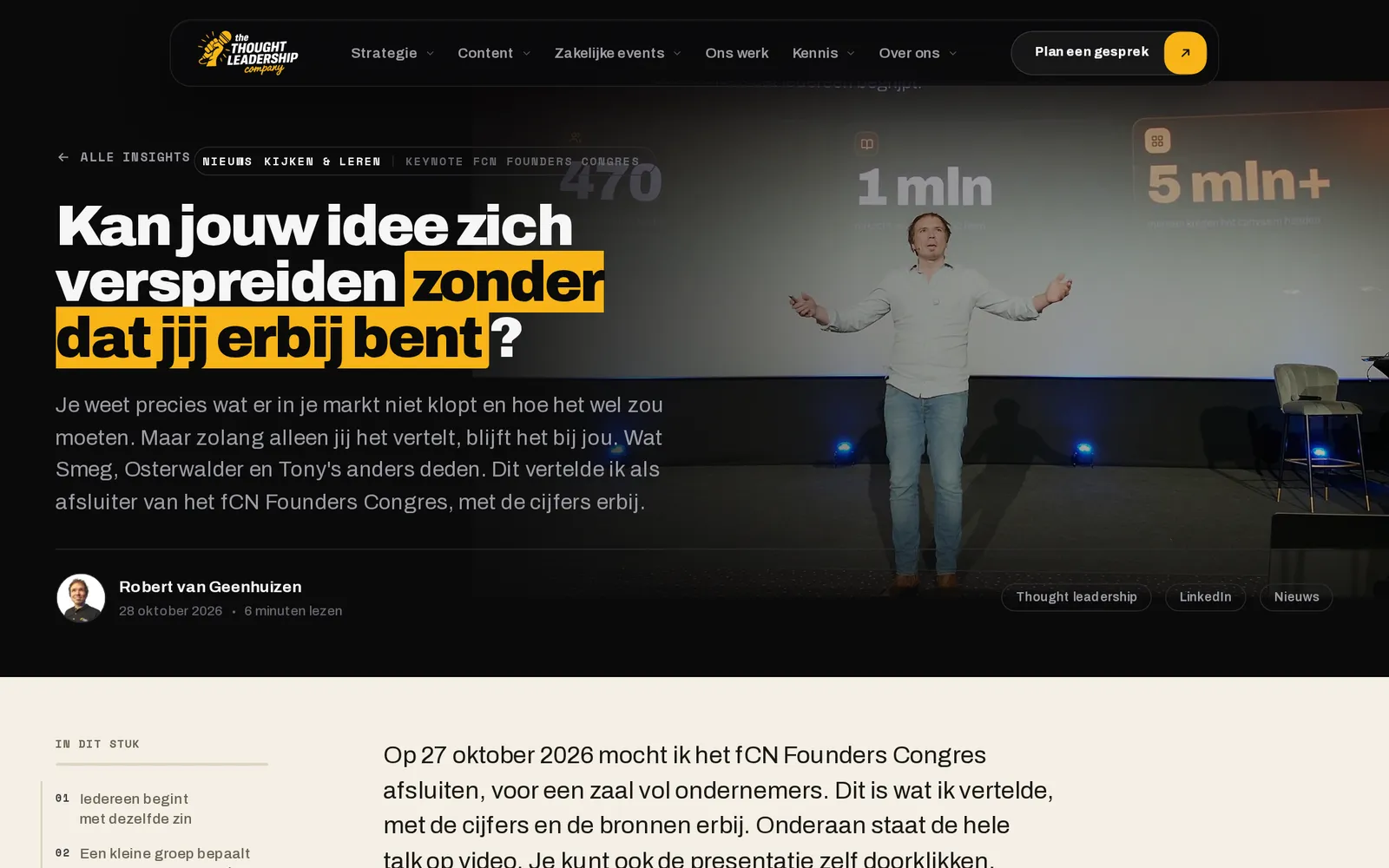 Het artikel Kan jouw idee zich verspreiden zonder dat jij erbij bent?