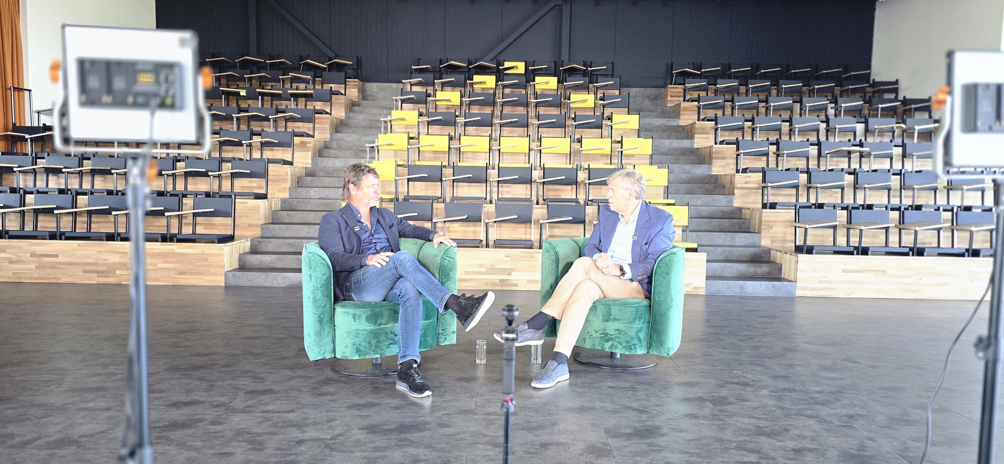 De opname: Eric Stubbé en Maarten de Gruyter in de studio