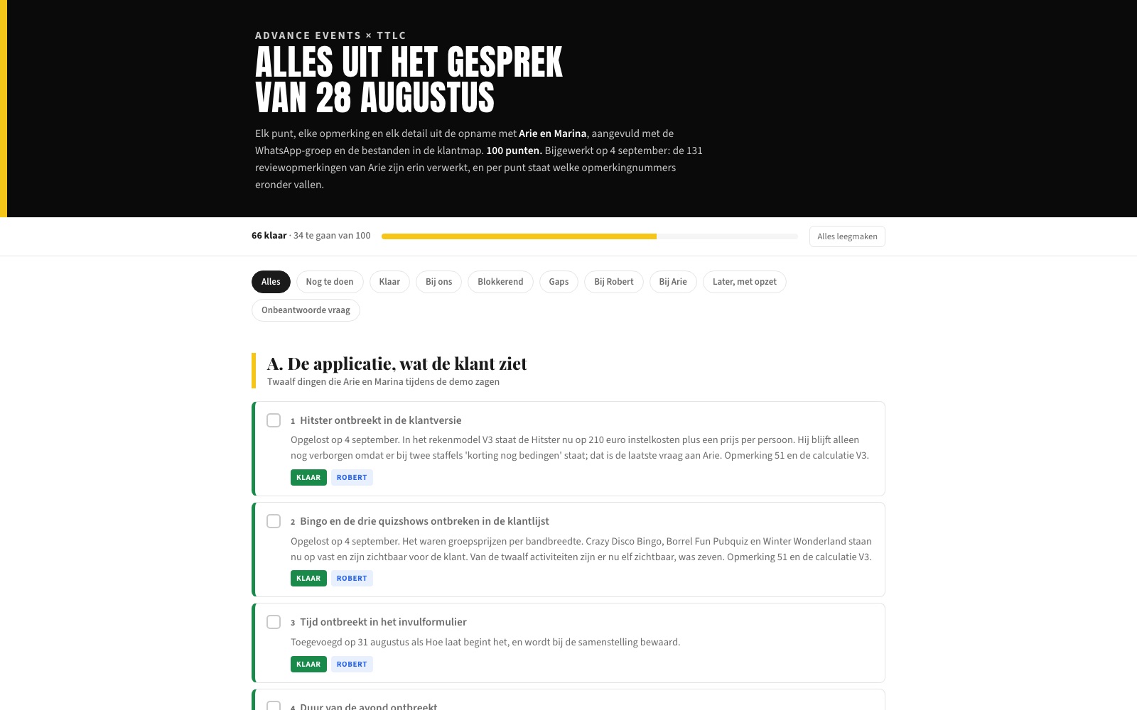Werk voor Advance Events
