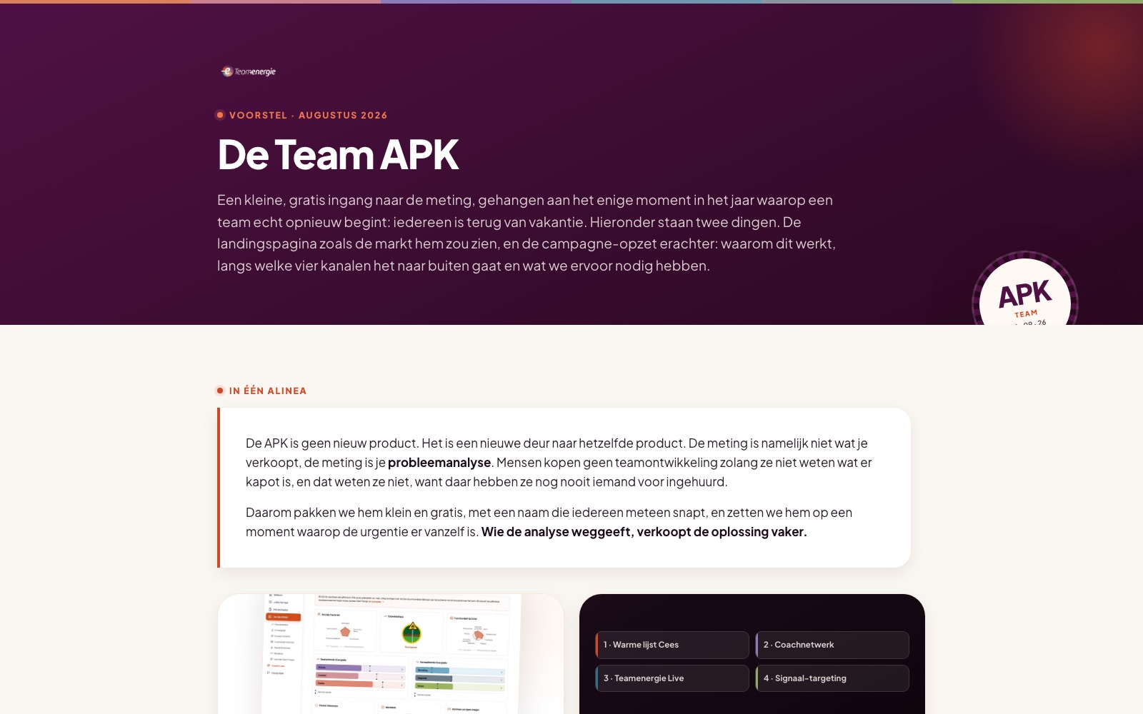 Werk voor Teamenergie