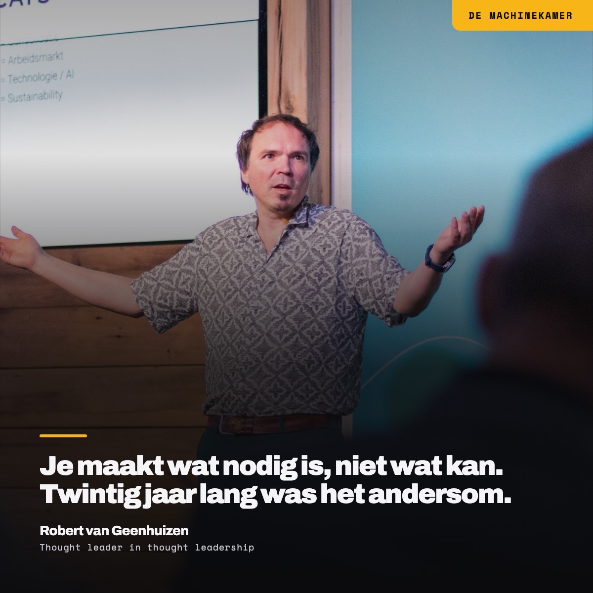 Robert van Geenhuizen: je maakt wat nodig is, niet wat kan, twintig jaar lang was het andersom