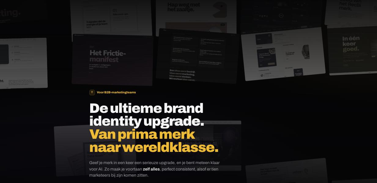 De pagina van De Merk-upgrade met het claimsysteem eronder