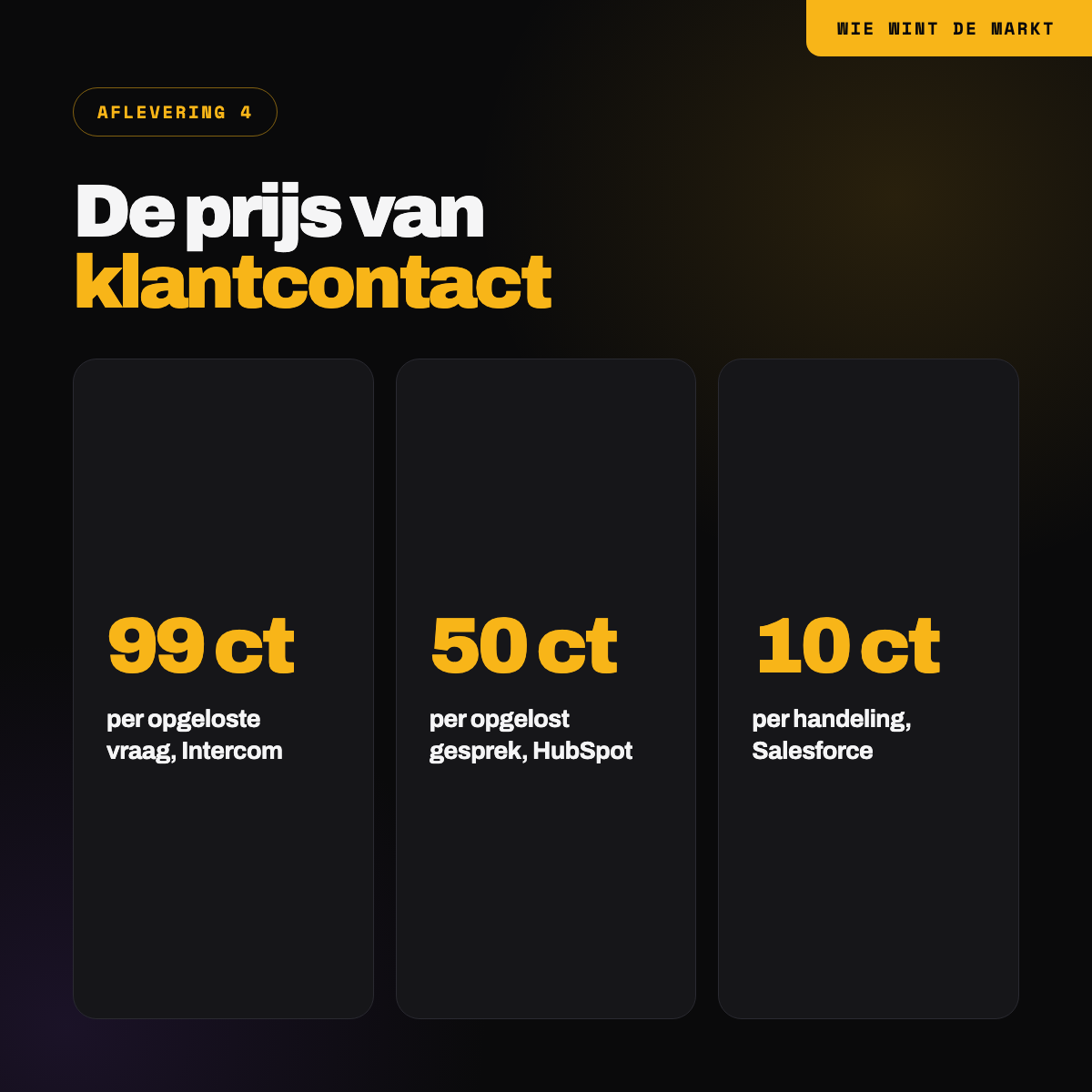Drie prijzen uit de categorie waar het al gebeurd is: 99 cent, 50 cent en 10 cent