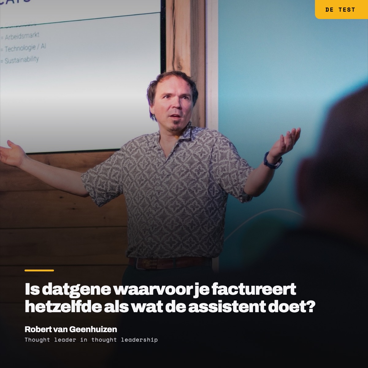 De test in een zin: is datgene waarvoor je factureert hetzelfde als datgene wat de assistent doet