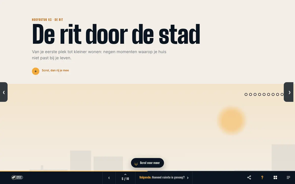De pagina De rit door de stad uit het ALLSAFE-magazine