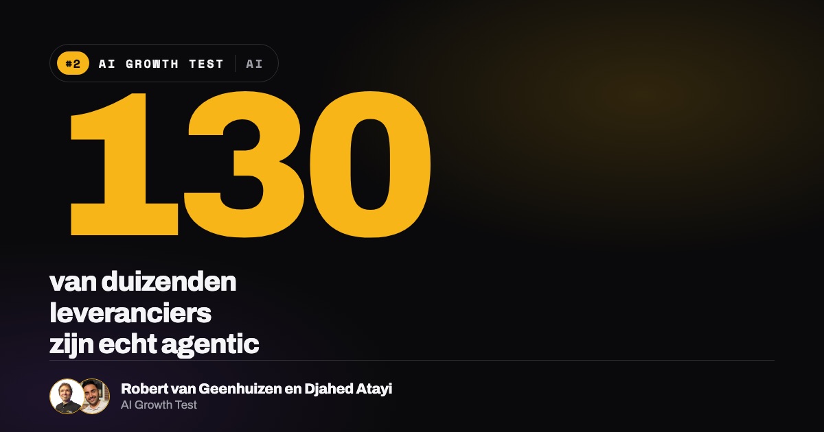 De AI Growth Test: agentic AI is een buzzwoord als deze twee lagen eronder ontbreken