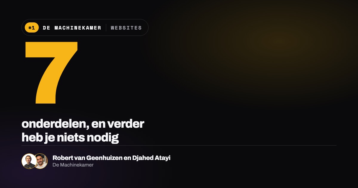 De Machinekamer: zo bouw je een AI-first website zonder CMS