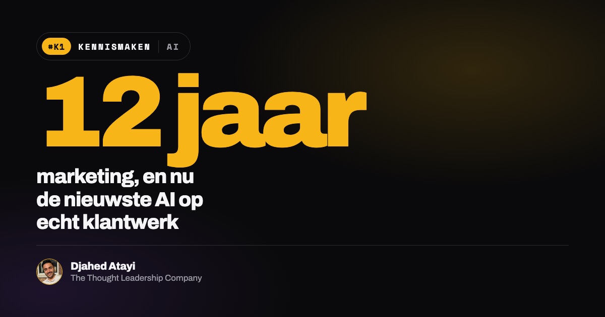Kennismaken met Djahed Atayi: twaalf jaar marketing, en nu de nieuwste AI op echt klantwerk