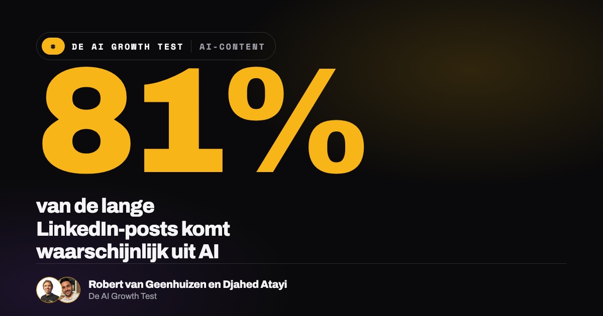 De AI Growth Test: 81% van de lange LinkedIn-posts komt waarschijnlijk uit AI