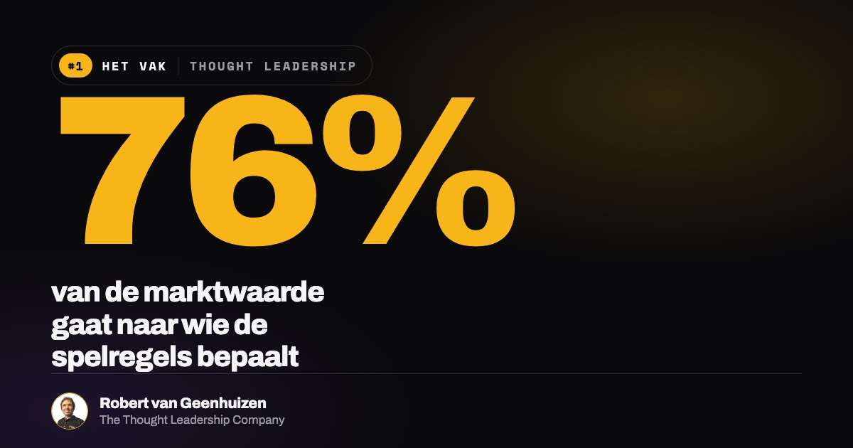 Het vak: dit is wat thought leadership werkelijk is