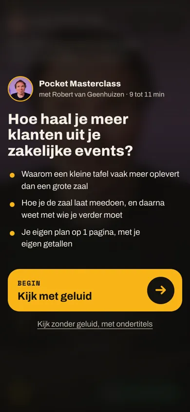 Het begin: de vraag, wat je leert en hoe lang het duurt