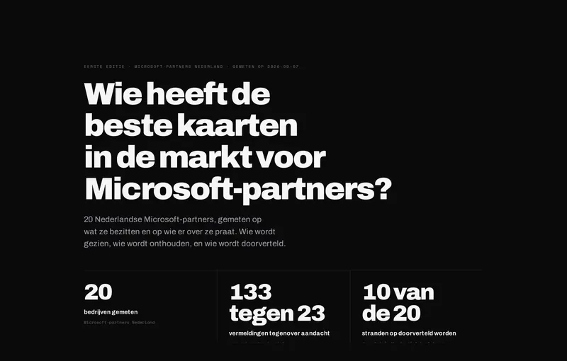 Het rapport over Microsoft-partners: wie heeft de beste kaarten in de markt