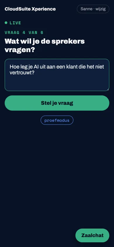 Vraag aan de spreker
