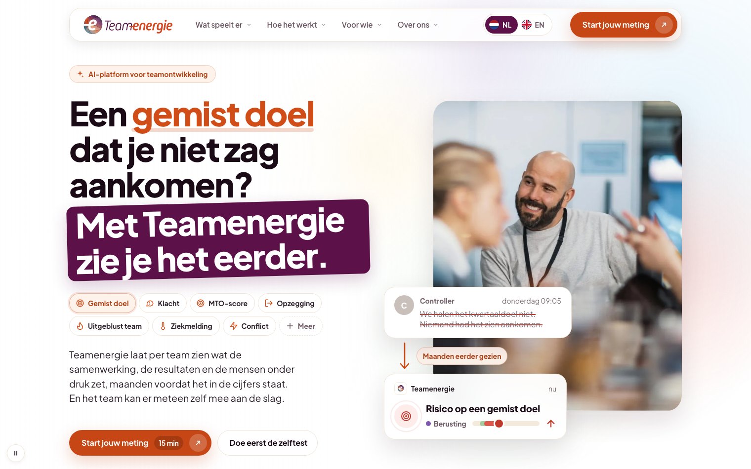 Teamenergie: een nieuwe website in 23 dagen