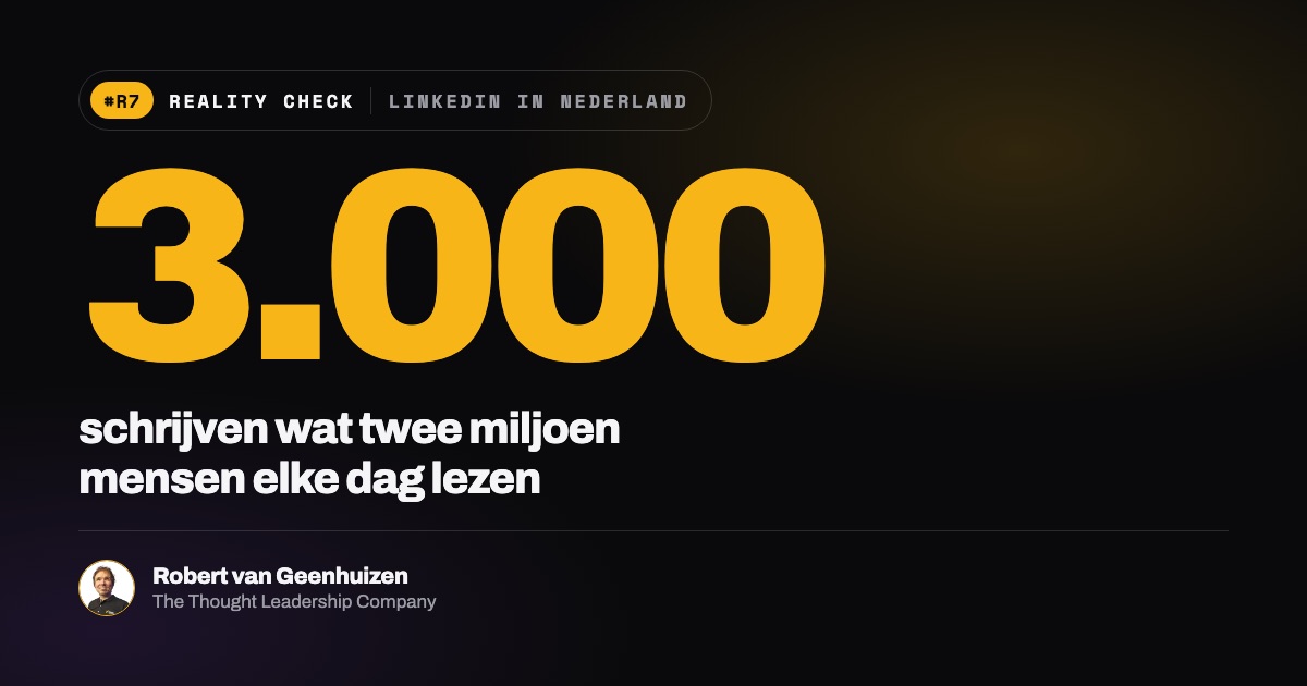 Reality Check: wie bepaalt wat twee miljoen Nederlanders op LinkedIn lezen