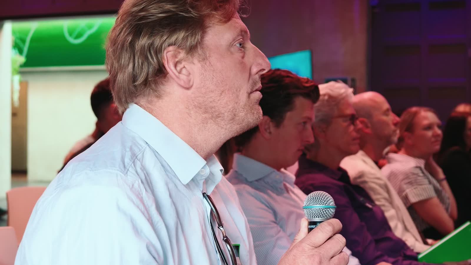 A question from the audience at Finance Unlocked