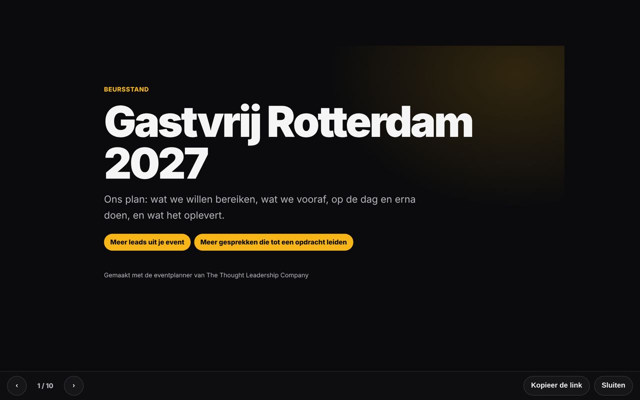 Stap 5: het plan als presentatie