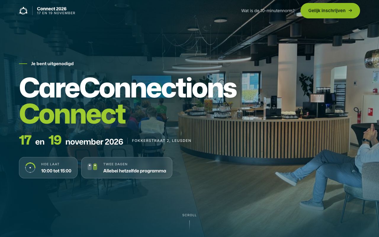 De eventpagina van CareConnections Connect 2026