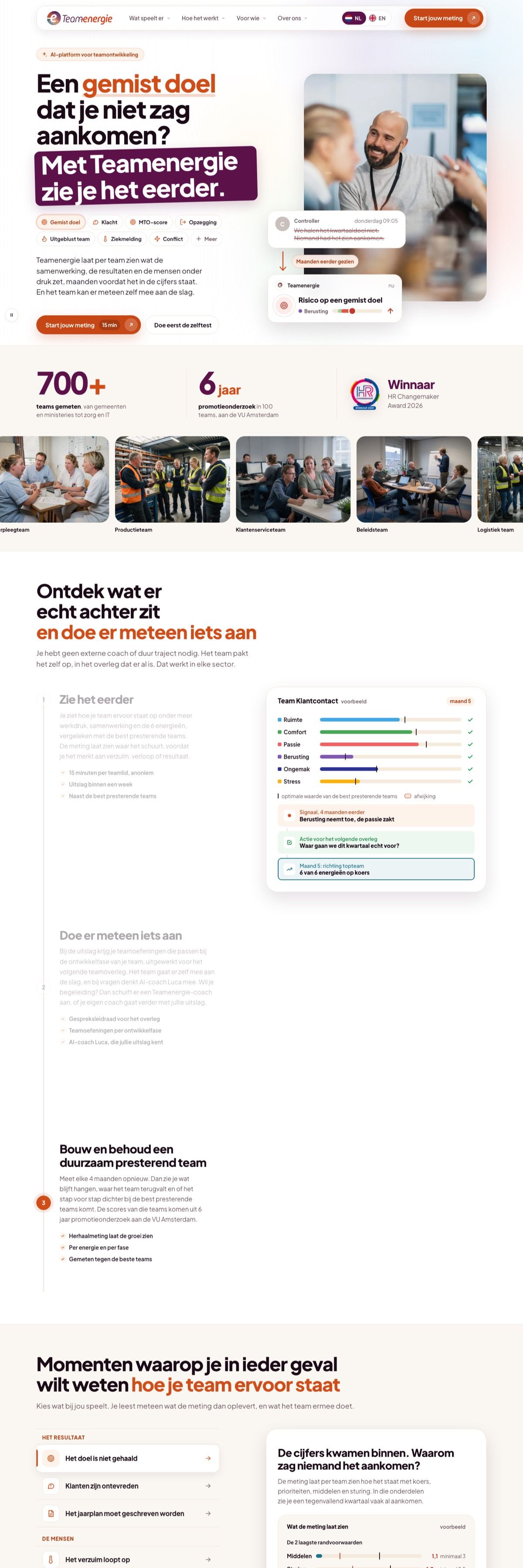 De hele nieuwe homepage van Teamenergie