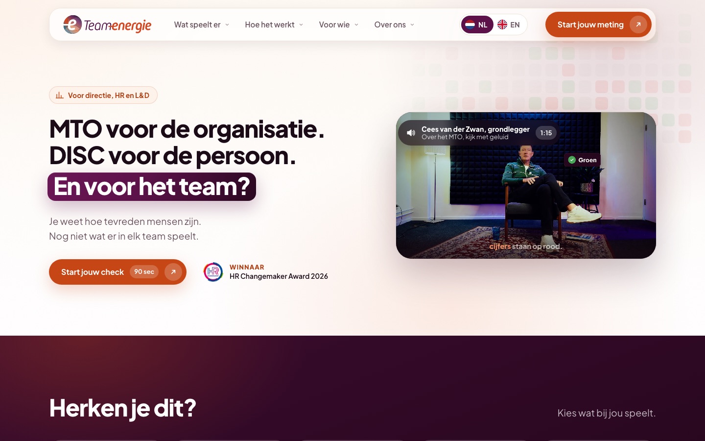 De campagnepagina over het MTO, met een video van Cees